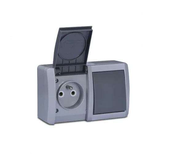 Контакт + ключ единичен пкомоткрит монтаж сив IP54 Nora Mutlusan.png